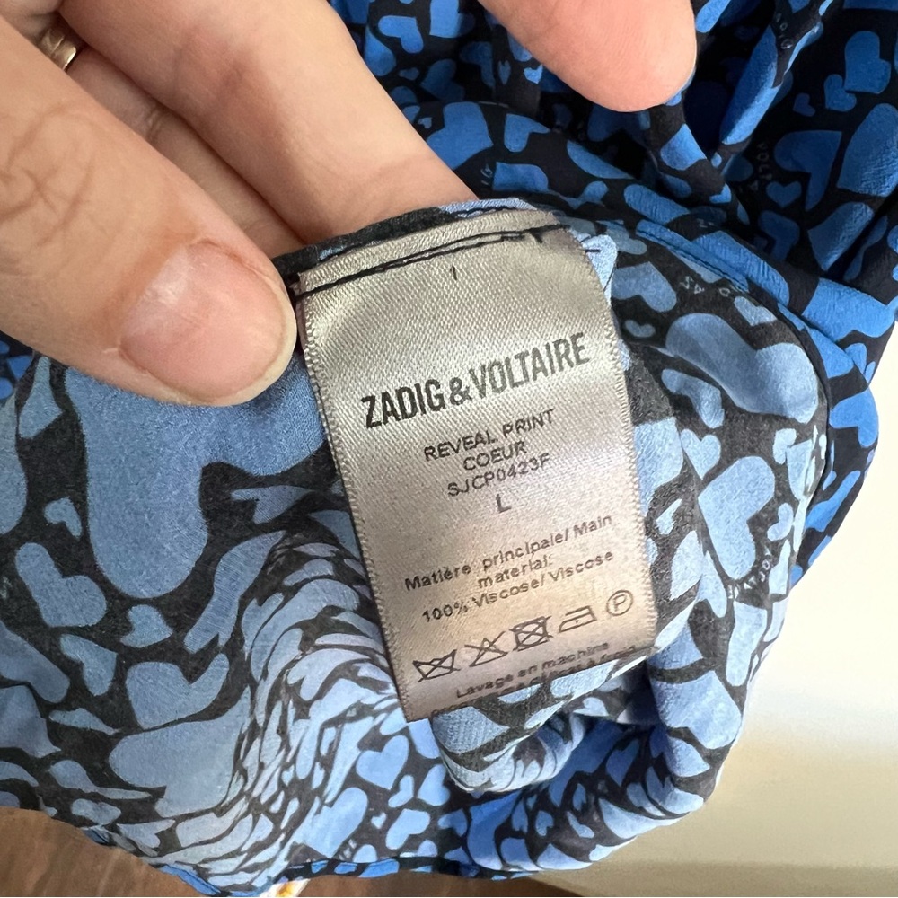 Zadig & Voltaire Reveal Print Coeur Heart Print Mini Dress - Picture 14 of 15